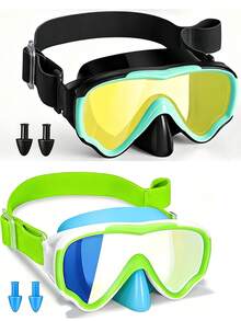 1/2PCS Kids Swim Goggles With Fabric Strap, Suitable For 3-15 Years Old Children, Leak-Proof Nose Bridge, 180° Clear Vision, Swimming Accessories - Multicolor - View 15