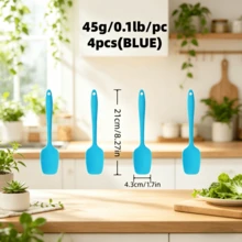 Heat-Resistant Silicone Spatula, Non-Stick Soft Frying Pan Baking Mixing Tool, Suitable For Non-Stick Pans, Multi-Functional Kitchen Utensils, 2/4pcs Set, 4 Colors - View 16