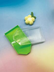 Bandeja para pintura de diamantes con broche, caja de almacenamiento de gran capacidad para principiantes y bordado de cruz DIY, fácil de organizar y recuperar diversos rhinestones de colores - Ver 3