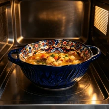 Bộ 2 bát súp gốm sứ kiểu Bohemia hai quai, bát súp lớn sáng tạo dùng trong gia đình, bát mì ramen, bát salad trái cây chất lượng cao. - sự kết hợp - Xem 7