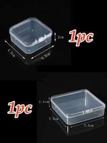 6pcs Transparent Storage Boxes With Stickers, Multi-Functional Portable Jewelry Accessories Storage Boxes, Small Containers For Collecting Small Items, Beads, Jewelry, Cards, Stickers And Crafts - Multicolor - View 11