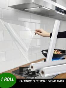 Self-Adhesive Transparent Protective Film, Suitable For Kitchen Anti-Oil, Anti-Water, Anti-Splash, Can Be Used For Wall And Cabinet Protection, Heat-Resistant Sticker, Transparent Tile Wall Sticker - Multicolor - View 1