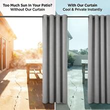 4pcs Outdoor Curtain Set 100% Blackout Patio Curtains Heat Insulation Noise Reduction Privacy Protection Reinforced Cold Barrier Dust Proof Event Use Year Round Heavy Duty UV Resistant Stain Resistant Holiday Decor All Season Porch Decor Wrinkle Free Machine Washable Outdoor Shade Fade Resistant Temp Control Dust Repellent Outdoor Decor Multi Use Water Repellent Sun Blocker Wind Shield Easy Care All Weather Relax Area  Thermal Insulated Extra Thick Sound Barrier Practical Decor Wind Stable Patio Privacy Shade Space Utility Curtain Wind Blocker Wide Coverage Gathering Space Strengthened Party Decor Weatherproof Shrink Resistant Yard Decor Modern Style Balcony Use Strong Fabric Stable Hang Rust Free Sun Shade Corrosion Resistant Outdoor Living Daily Use Scratch Resistant Backyard Use Pool Area Sun Shield Simple Style Garden Privacy Wind Repellent Elegant Look Light Blocking Waterproof Wear Resistant Fade Guard Classic Design Quick Dry Functional Curtain Heat Barrier Home Dec - Grey - View 7