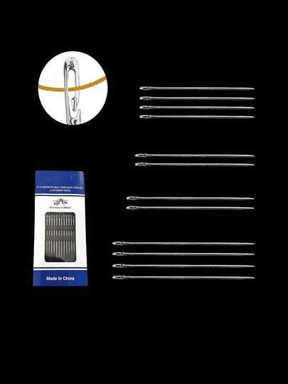 12 Stücke Nähnadel Set, leicht einzufädelnde Handnähnadeln, geeignet für Handnähen, Stickerei und Kreuzstich, unverzichtbares Nähwerkzeug für Heimwerker und Stickereiprojekte