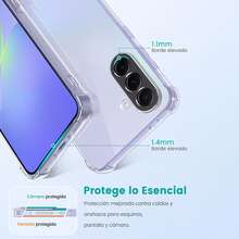 適用於 Galaxy A57 5G/A37/A56 5G/A55 5G/A55/A54 5G/A54/A36 5G/A36/A35 5G/A35/A34/A26 5G/A25 5G/A17/A16/A15 5G/A15/A14/A07/A06/A06 5G/A05S/A05/A52/A52s 5G 及其他機型。包含透明防摔手機殼與黑色磨砂殼。具備鏡頭保護、防指紋、高清晰度、防摔、防刮功能。保護手機背蓋與邊框免受日常碰撞。由輕量、柔軟的 TPU 材質製成。 - 無色 - 查看 3