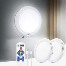 Rechargeable LED Ceiling Light With Remote Control, Motion Sensor Ceiling Lamp, Magnetic Easy Installation For Bedroom, Hallway, Closet, Bathroom - Three-tone Lighting - View 4