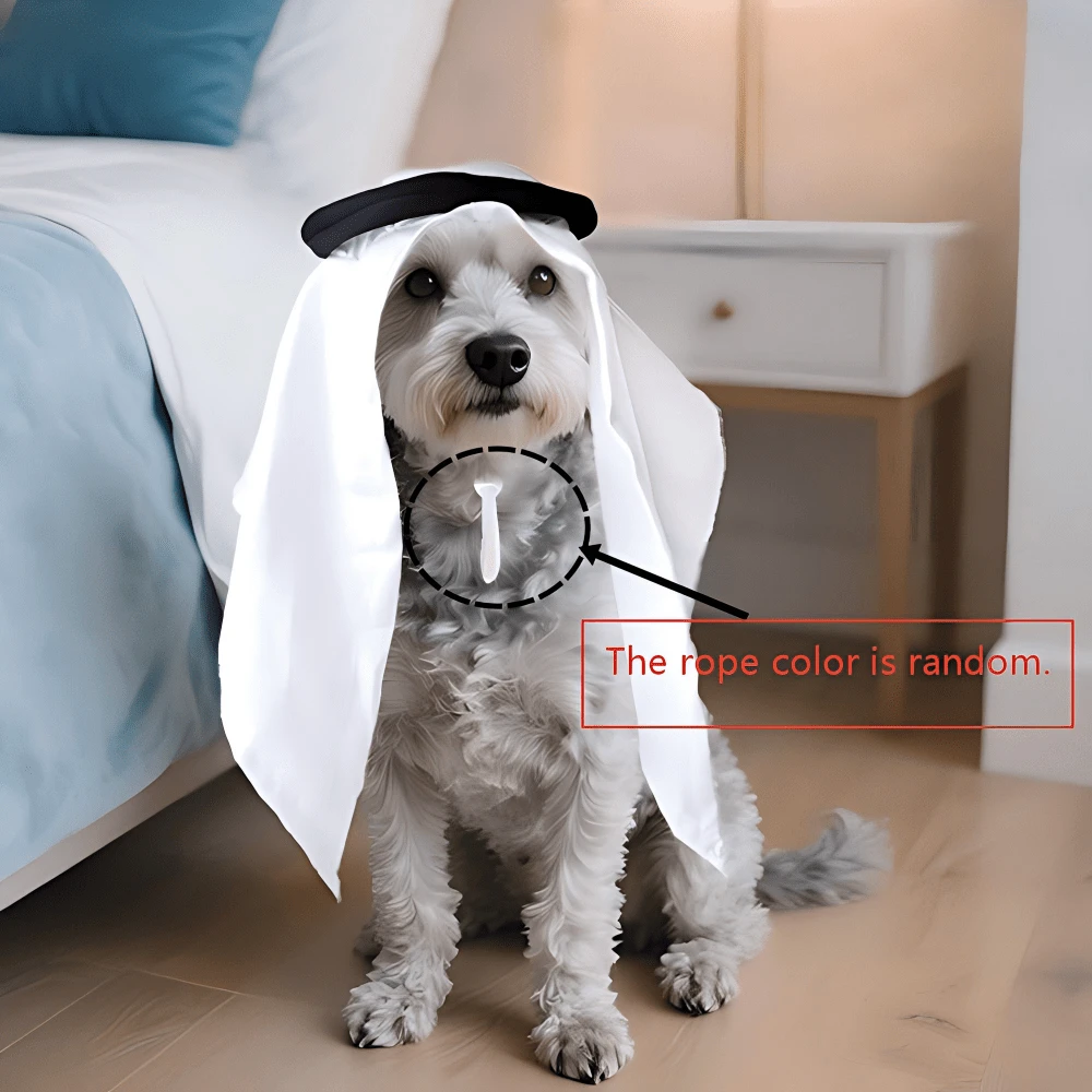 1件手工制作宠物防晒防风头巾帽，宠物美容配件 - 彩色 - 查看 1