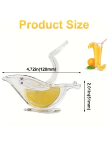 1 pieza Exprimidor de cítricos, exprimidor de limón multifuncional con pico, extractor de jugo de cítricos creativo, exprimidor manual, máquina de exprimir cítricos accionada manualmente para el hogar - Multicolor - Ver 3