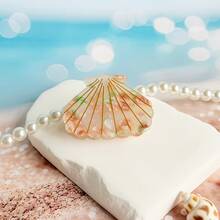 1pc (Spring/Summer) Elegant Sweet Ocean Element Faux Line Shell Starfish Hair Clip, Delicate Cartoon Design Hair Accessory, Fashionable Hair Clip, Suitable For Casual, Vacation, Outfit Matching, Medium Size Hair Clip,Festival,Party - Multicolor - View 15