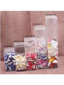 10pcs/Lot 4x4x8/10/12/16/20cm New Clear PVC Box Packaging, Wholesale For Wedding/Christmas Chocolate, Candy, Apple Gifts - PVC Transparent Box - View 3