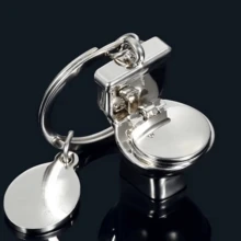 1/2个创意3D马桶吊坠钥匙扣 可爱仿真迷你马桶钥匙圈 包包装饰 男女通用 汽车饰品配件 礼物 节日 毕业 教师节礼物 钥匙圈挂件 - 彩色 - 查看 5
