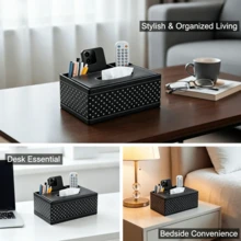 1pc Multi-Functional Tissue Box Remote Control Storage Organizer Paper Towel Holder Bedroom Living Room Car Kitchen Home Decor Accessory Desk Drawer Container Bathroom Storage Solution Countertop Office Desktop Organizer Cute Stylish Modern Design Space Saving Functional Holder Multipurpose Cabinet Caddy Home Organization Furniture Storage Box Decorative Holder Elegant Home Essential Accessory Practical Daily Use Item Compact Portable Container - Black Spots - View 6