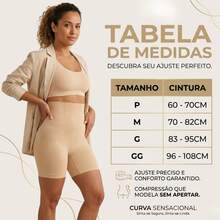 Short Modelador Com 4 Barbatanas Emagrecimento - Bege - Visão 2