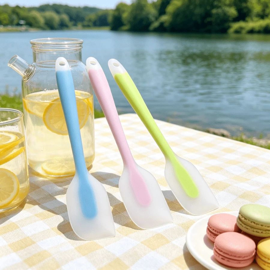 2/4pcs Set Multifunctional Heat-Resistant Silicone Spatula, Cake Icing Scraper And Baking Scraper, Baking Tools, 3 Colors - Multicolor - View 1