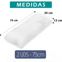 Almohadas Viscoelásticas antialérgica con aloe vera , ideal para completar tu equipo de descanso Fabricado en España - Blanco - Gris - Ver 15