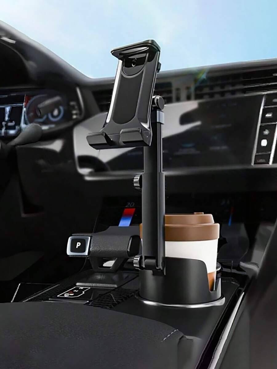 Giá đỡ cốc ô tô 2 trong 1 kiêm giá đỡ điện thoại điều chỉnh được, phụ kiện ô tô đa chức năng, tiện lợi cho việc định vị và di chuyển - Thích hợp cho nhân viên văn phòng và lái xe đường dài. - Đa năng - Xem 1