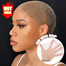 ZTZI 6/9/12/24pcs Ultra Thin HD Transparent Wig Cap, Invisible Breathable Stocking Wig Cap, Solid Color Casual Polyester Fiber Wig Cap For Daily Wear, All Seasons,Holiday,Travel - 6/9/12/24PCS HD WIG CAP - View 1