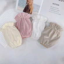 1件秋冬纯色绒面珍珠袖办公家务防污袖羽绒服棉质填充袖防污袖 - A - 查看 1