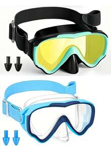 1/2PCS Kids Swim Goggles With Fabric Strap, Suitable For 3-15 Years Old Children, Leak-Proof Nose Bridge, 180° Clear Vision, Swimming Accessories - Multicolor - View 11