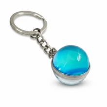 11件套太阳系行星钥匙扣套装，双面玻璃罩星系吊坠，太空主题钥匙圈，包含地球、火星、月球，是天文爱好者的理想礼物，适合送给母亲、父亲、毕业生和老师。 - 彩色 - 查看 13