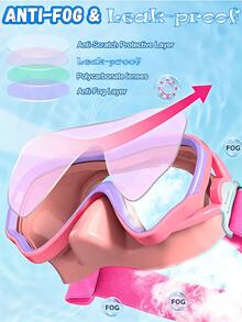 1/2PCS Kids Swim Goggles With Fabric Strap, Suitable For 3-15 Years Old Children, Leak-Proof Nose Bridge, 180° Clear Vision, Swimming Accessories - Multicolor - View 4