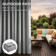 4pcs Outdoor Curtain Set 100% Blackout Patio Curtains Heat Insulation Noise Reduction Privacy Protection Reinforced Cold Barrier Dust Proof Event Use Year Round Heavy Duty UV Resistant Stain Resistant Holiday Decor All Season Porch Decor Wrinkle Free Machine Washable Outdoor Shade Fade Resistant Temp Control Dust Repellent Outdoor Decor Multi Use Water Repellent Sun Blocker Wind Shield Easy Care All Weather Relax Area  Thermal Insulated Extra Thick Sound Barrier Practical Decor Wind Stable Patio Privacy Shade Space Utility Curtain Wind Blocker Wide Coverage Gathering Space Strengthened Party Decor Weatherproof Shrink Resistant Yard Decor Modern Style Balcony Use Strong Fabric Stable Hang Rust Free Sun Shade Corrosion Resistant Outdoor Living Daily Use Scratch Resistant Backyard Use Pool Area Sun Shield Simple Style Garden Privacy Wind Repellent Elegant Look Light Blocking Waterproof Wear Resistant Fade Guard Classic Design Quick Dry Functional Curtain Heat Barrier Home Dec - Grey - View 3