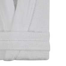100% Pure Cotton Terry Towelling Dressing Gown - White - View 2
