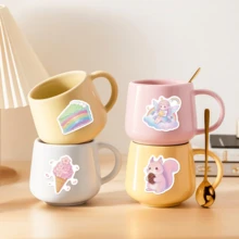 56 piezas de pegatinas lindas y de dibujos animados en estilo pastel Kawaii, calcomanías de unicornio mágico, oso, conejo, postre dulce y cuento de hadas, para papelería, scrapbooking, cuadernos y decoración DIY para niños - Multicolor - Ver 6