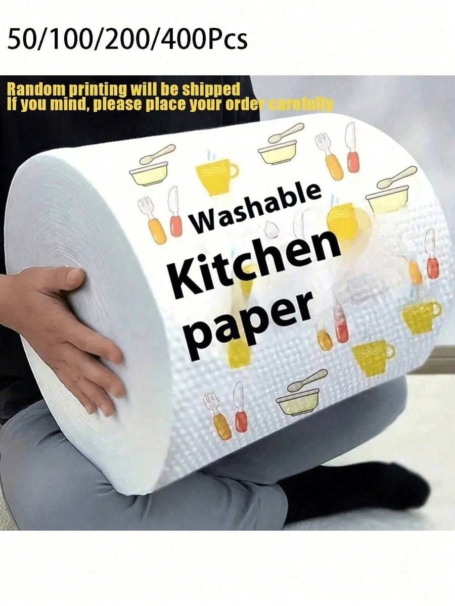 Reusable Kitchen Cleaning Cloth, Durable, Non-Stick, Easy To Clean, Meets All Home Cleaning Needs, Tear-Resistant, Dry And Wet Use, Non-Woven Oil-Absorbing Cloth, Suitable For Home Cleaning, Dishwashing, Cleaning Supplies, Back To School Season - Multicolor - View 1
