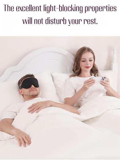 360° Blackout 3D Sleep Mask, Breathable Non-Pressure Eye Mask For Men, Women, Students, Dorm