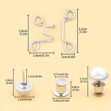 1/2 Juegos de Clips para Pantalones Vaqueros, Clips Elásticos para Cintura de Jeans, Clips Desmontables para Cintura de Pantalones Vaqueros, Alfileres, Medias de Cintura Invisible - ㅤ - Ver 5