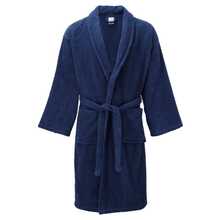 100% Pure Cotton Terry Towelling Dressing Gown - Black - View 6