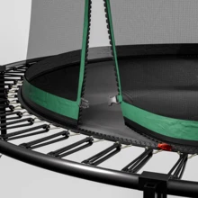 Cama elástica sin costuras ni muelles, de 366 cm, para jardín, con red de . - Negro + Verde - Ver 6