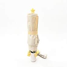97cm Diameter Cute Yellow Umbrella, Foldable & Dual-Use For Sunny And Rainy Days, Suitable For Travel, Graduation & Holiday Gifts, Fashionable Aesthetic - Yellow Series - View 11