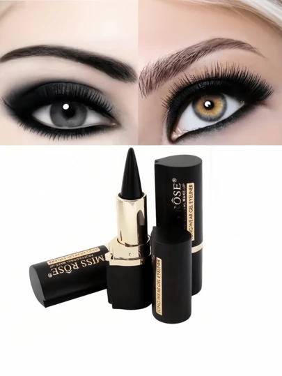 MISS ROSE Waterproof Eyeliner Pencil, Long-Lasting Gel Eyeliner, Professional Makeup Eyeliner Cream, Smudge-Proof, Sweat-Proof, Water-Resistant