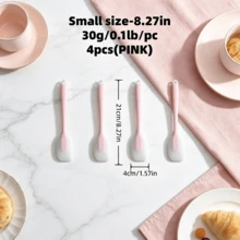 2/4pcs Mini Silicone Spatula, Heat Resistant Baking & Mixing Tool, Essential Kitchen Gadget For Apartment, 3 Color Options - Multicolor - View 13
