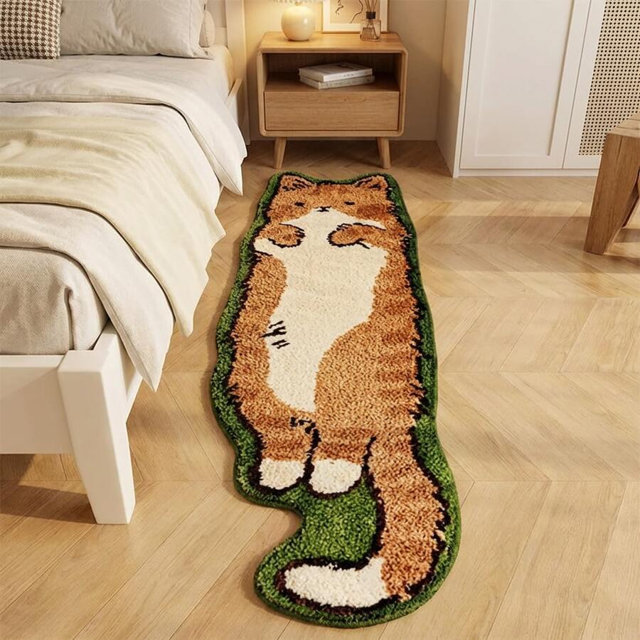 1pc Creative Cartoon Animal Pattern Rug, 0.39 Inch Thick Filling, Soft Felt Surface, Non-Slip Bottom, Modern Style Doormat, Entryway Mat, Indoor Decor Mat, Bathroom Decor, Holiday Gift - Bohemian style - View 1