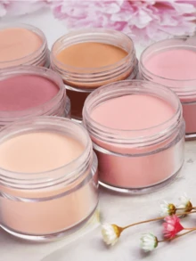 Bubuk Pembentuk Kuku Kepadatan Tinggi, Bubuk Putih Krem Nude Alami Merah Muda Lembut Bening untuk Pelapisan Kuku, Ukiran, dan Pembentukan Bentuk - MultiWarna - View 5