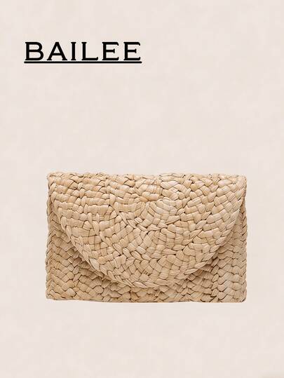BAILEE Một chiếc ví cầm tay/túi xách dự tiệc mùa hè mới, sành điệu, giản dị và tối giản với thiết kế nắp đan độc đáo, cá tính. Có thể đựng điện thoại, ví, son môi và nhiều thứ khác. Hoàn hảo cho những buổi đi chơi hàng ngày, mua sắm thông thường, du lịch, nghỉ mát biển, phối đồ, cắm trại và làm quà tặng ý nghĩa cho gia đình, bạn bè/người yêu. Lý tưởng cho những dịp đặc biệt như quà tặng, ngày lễ, sinh nhật.