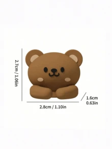 3pcs Cute Animal Shaped Cable Organizer Clips, Rabbit/Panda/Bear Design Cable Holders, Wall-Mounted Cable Management Without Drilling, Desktop & Home Office Charger Wire Organizer - View 12