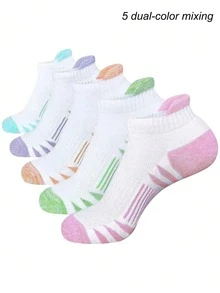 5/10/20 Pairs Women Sports Ankle Socks, Compression Running Socks, Comfortable & Soft - Multicolor - View 10