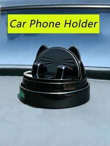 可爱猫咪车载手机支架，带停车号码牌 – 360°旋转仪表盘手机支架，可水洗可重复使用粘性车载手机支架 – 通用防滑手机支架，适用于及所有手机 - A - 查看 8