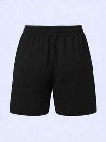 Simple Studio | Men's Summer Casual Round Neck Short Sleeve T-Shirt And Drawstring Waist Shorts Set - Pink - View 6