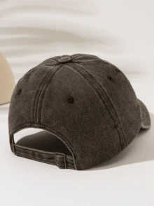 1pc Fashionable Minimalist Washed Baseball Cap With "Made In Brazil" Print, Suitable As Gift For Family And Friends, High-Quality Decorative Item For All Seasons, Essential Fashion Accessory For Women, Lightweight And Portable For Outdoor Activities,Holiday,Travel - Washed Baseball Cap - View 4