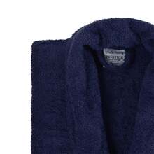 100% Pure Cotton Terry Towelling Dressing Gown - Navy Blue - View 10