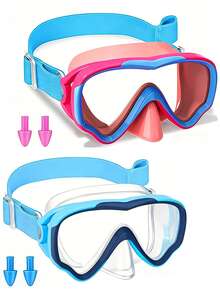 1/2PCS Kids Swim Goggles With Fabric Strap, Suitable For 3-15 Years Old Children, Leak-Proof Nose Bridge, 180° Clear Vision, Swimming Accessories - Multicolor - View 14