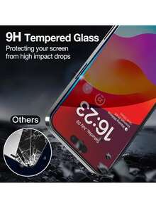 XINHONGYU 1片隐私防窥钢化玻璃屏幕保护膜，适用于17、16、15、14、13、12、11 Pro Max、Mini、XR、X、XS Max、7、8 Plus、SE、14 Plus、17 Air，时尚设计，优质材料，防刮擦，适合科技爱好者。 - 1pc - 查看 2