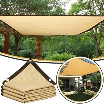 Lưới che nắng ngoài trời đa chức năng, mật độ cao, thoáng khí, chống tia UV, chống tuyết, chống đóng băng, thích hợp cho sân vườn, dã ngoại, mái che xe hơi, ban công, hành lang, bãi biển, hiên nhà và mái che, dễ lắp đặt, góc được gia cố, cạnh chắc chắn bền bỉ.