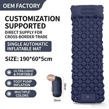 Cross Border Outdoor Splicing Camping With Built-In Foot Stepping Inflatable Mattress, Inflatable Bed Sheet, Double Sleeping Pad, TPU Moisture-Proof Pad, Outdoor Camping(Styles And Colors Shipped Randomly) - Multicolor - View 6