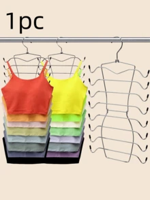 8-Tier Foldable Stainless Steel Drying Rack - Space Saving, Heavy Duty Multi-Layer Pants Hanger, Suitable For Bras, Underwear Etc. - Perfect For College Dorms And Home Storage, Dorm Essential | Stylish Clothes Drying Rack Design | Durable Structure, Clothing Rack - Multicolor - View 8